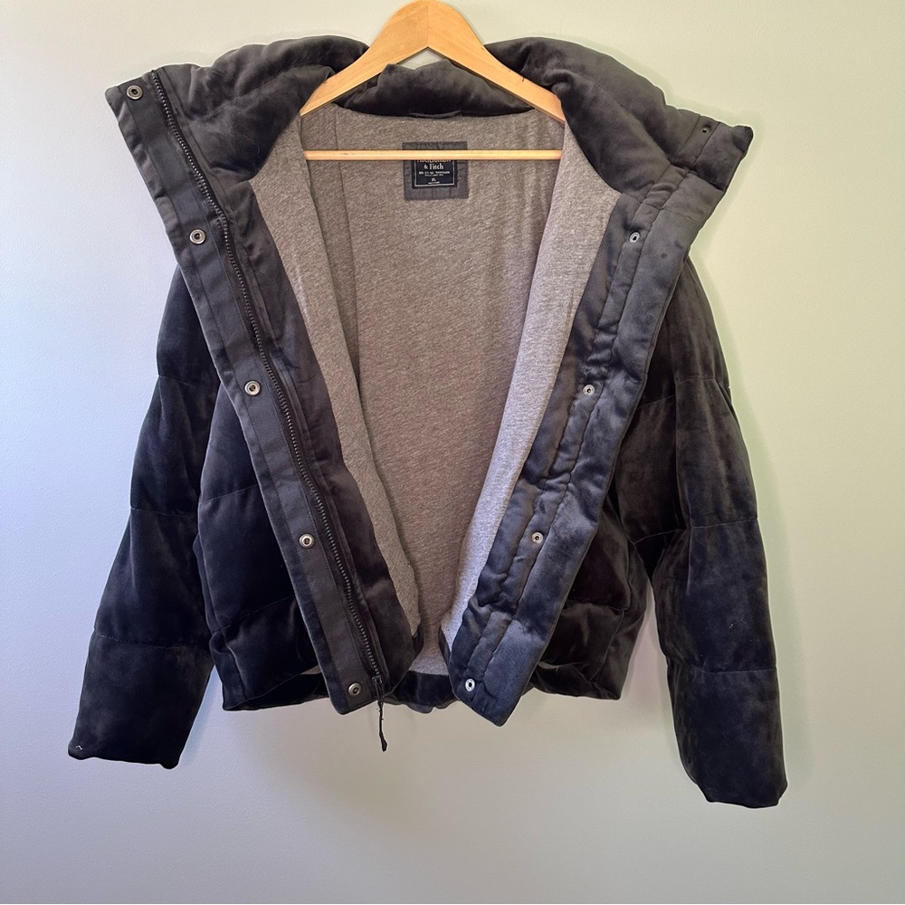 Abercrombie & Fitch Dark Gray Puffer Jacket - Picture 2 of 5